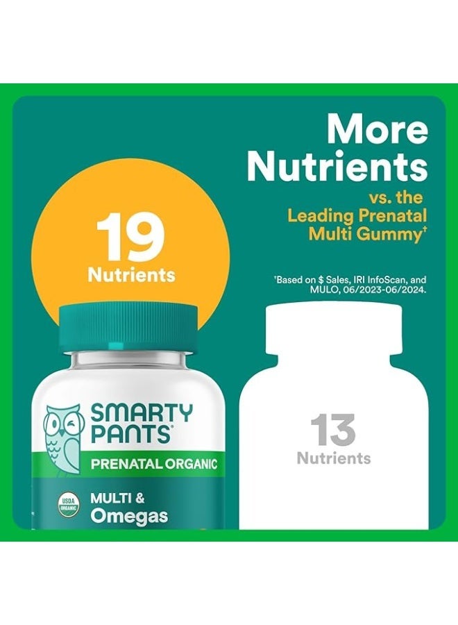 SmartyPants, Organic Prenatal Multi & Omegas, Grape, Blueberry & Mixed Berry, 120 Gummies - Image 3